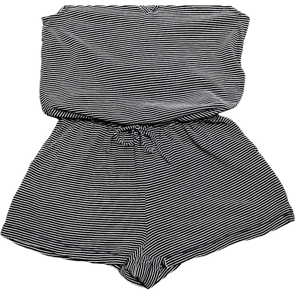Boho Beach Summer Old Navy Waist Defined Tank Striped Romper Shorts SIZE XS - Picture 7 of 10